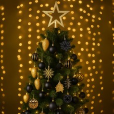 Black and Gold Neo 110PCS Christmas Tree Ornaments Black and Gold Neo 110PCS Christmas Tree Ornaments